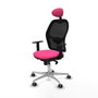 PIQUERAS Y CRESPO Silla de oficina Jorquera Rosa y Negra