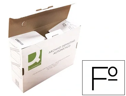Q-connect Caja de archivo definitivo folio de cartón reciclado Q-connect Caja de archivo definitivo folio de cartón reciclado