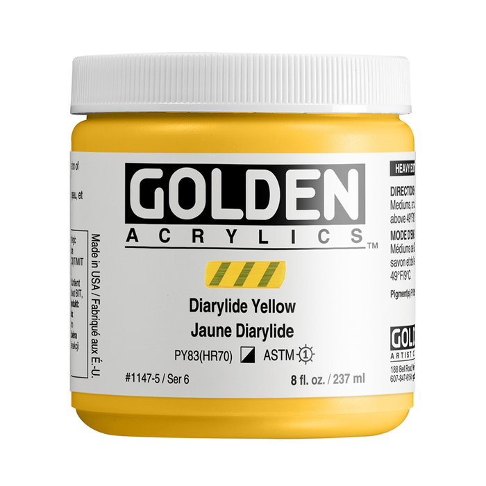 Golden Heavy Body Colores Acrílicos Amarillo Diarilato 237 ml Golden Heavy Body Colores Acrílicos Amarillo Diarilato 237 ml