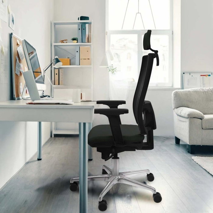 PIQUERAS Y CRESPO Silla de oficina Horna con mecanismo Sincro Azul y Blanco PIQUERAS Y CRESPO Silla de oficina Horna con mecanismo Sincro Azul y Blanco