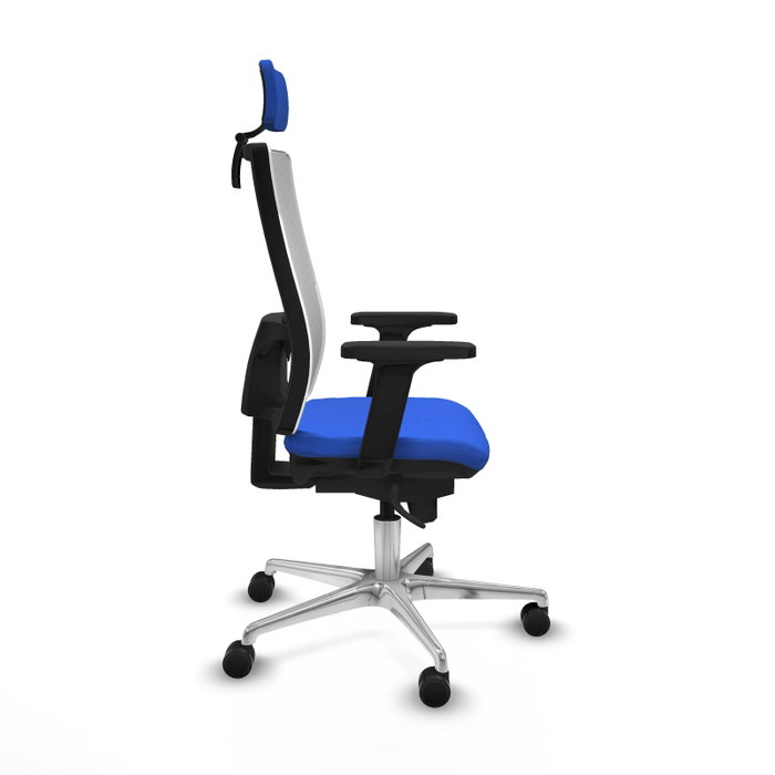 PIQUERAS Y CRESPO Silla de oficina Horna con mecanismo Sincro Azul y Blanco PIQUERAS Y CRESPO Silla de oficina Horna con mecanismo Sincro Azul y Blanco