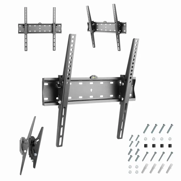 Gembird WM-55T-02 Soporte de Pared para TV Inclinable 32"-55", 40 kg, VESA 600x400 mm, Negro, Kit de Montaje Gembird WM-55T-02 Soporte de Pared para TV Inclinable 32"-55", 40 kg, VESA 600x400 mm, Negro, Kit de Montaje