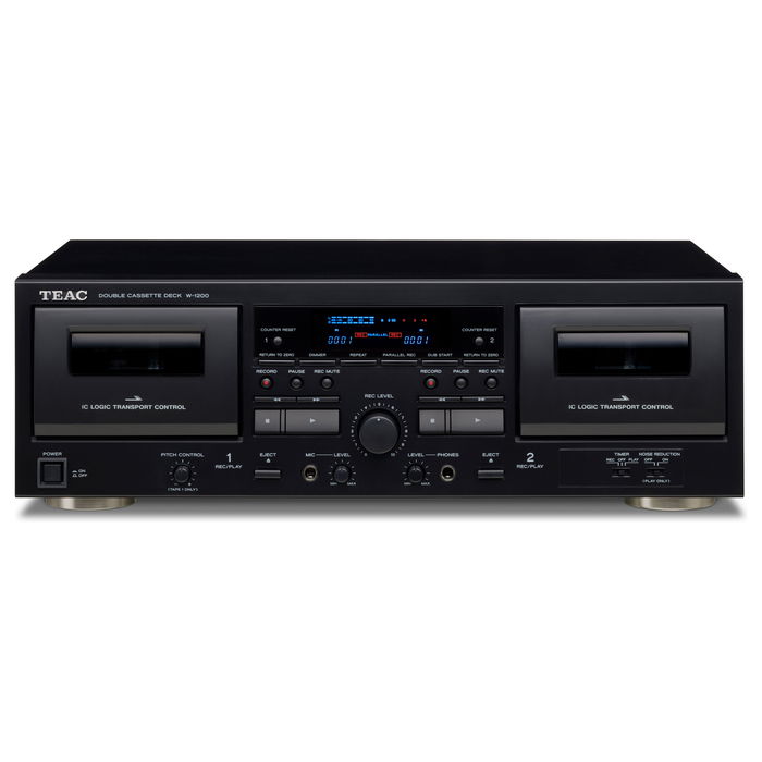 TEAC W-1200 Doble Pletina de Casete con Salida USB, Negro, 230 V, 2 Canales, Entrada de Micrófono, Mando a Distancia Incluido, 285.8 mm de Profundidad TEAC W-1200 Doble Pletina de Casete con Salida USB, Negro, 230 V, 2 Canales, Entrada de Micrófono, Mando a Distancia Incluido, 285.8 mm de Profundidad