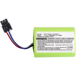 CoreParts Batería para Comtec Scanner y Zebra, 11.10Wh Li-ion 7.4V 1500mAh Negra