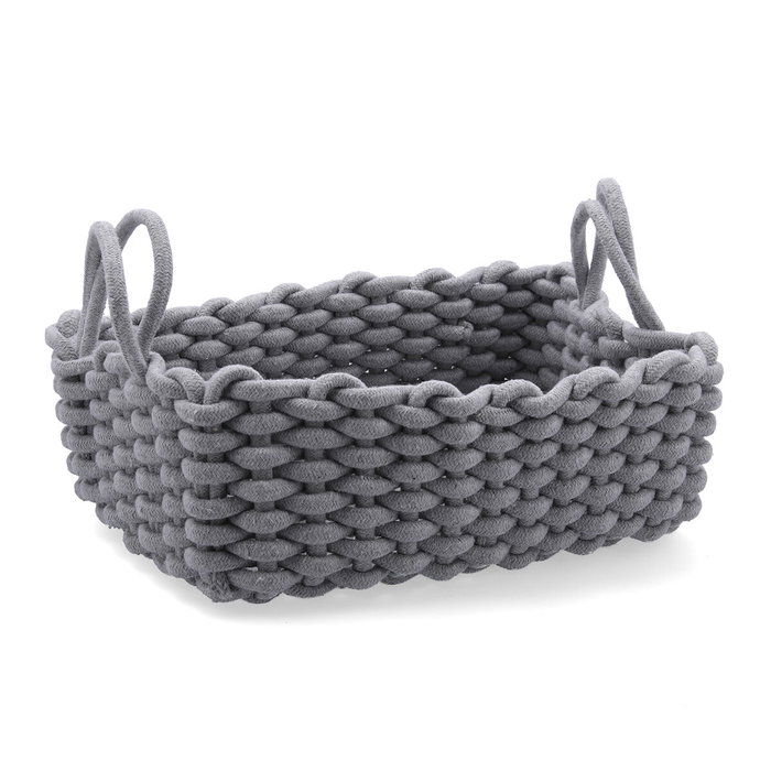 Vinthera Cesta Algodón Moa Gris 35x25x13 cm Vinthera Cesta Algodón Moa Gris 35x25x13 cm