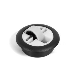 RUEDAS Y ACCESORIOS Rodillo Giratorio Rollen Soft D64-50, Negro, Aro D27 mm, Goma Blanda (Soft)