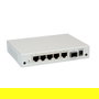 ROLINE 21.14.3523 Switch Ethernet Gigabit Gestionado WebSmart, 6 Puertos (5x RJ-45 10/100/1000 + 1x SFP), Montaje Pared, Metal Gris
