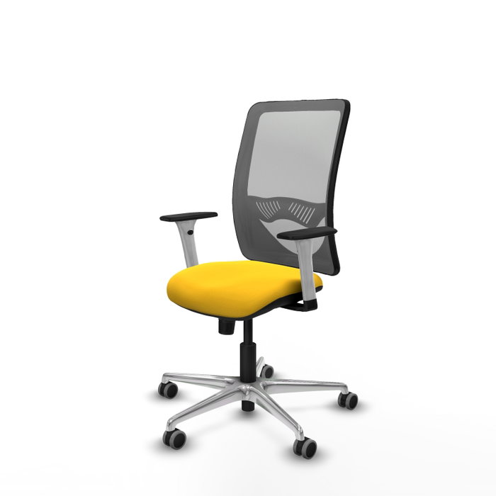 PIQUERAS Y CRESPO Silla de oficina Zulema con mecanismo Sincro, Amarillo y Gris PIQUERAS Y CRESPO Silla de oficina Zulema con mecanismo Sincro, Amarillo y Gris