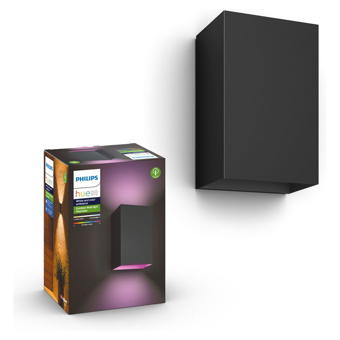 Philips Resonate Aplique de Pared para Exterior Negro 1200lm LED Bluetooth Regulable IP44