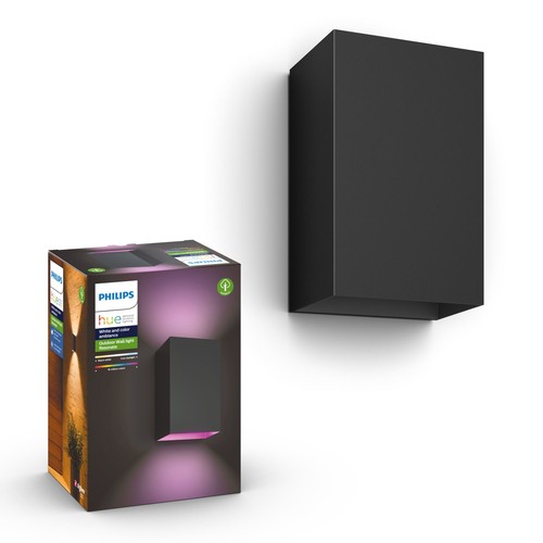 Philips Hue Resonate Aplique de pared LED para exteriores, Negro