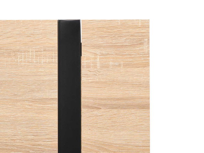Giftdecor Mesa Auxiliar 100x45x50 cm Patas Negras Metal Madera MDF