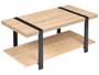 Giftdecor Mesa Auxiliar 100x45x50 cm Patas Negras Metal Madera MDF