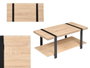 Giftdecor Mesa Auxiliar 100x45x50 cm Patas Negras Metal Madera MDF