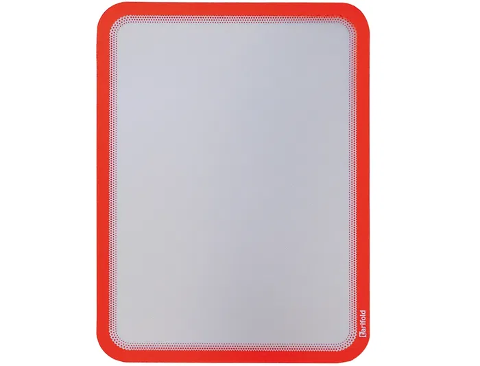 Djois Marco Porta Anuncios Magnético DIN A4 con 4 Bandas Magnéticas, Rojo, Pack 2 Unidades