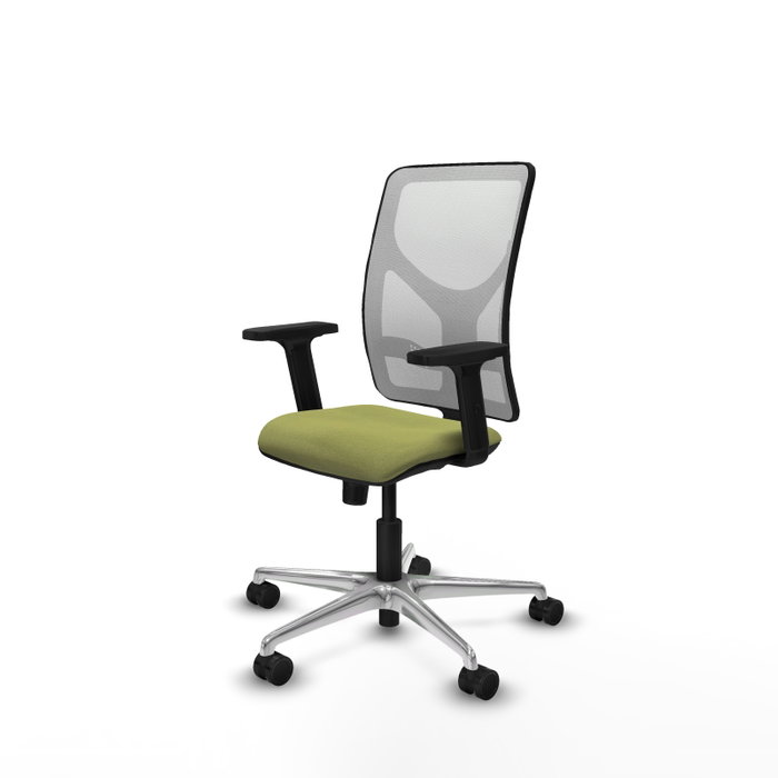 PIQUERAS Y CRESPO Silla de oficina Motilla con mecanismo Sincro, Verde oliva y Blanco
