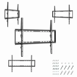 Gembird WM-70F-03 Soporte para TV de Pared, Acero, para TV/Plasma LCD de 37" a 70" (94 a 177.8 cm), Negro, VESA hasta 400x400 mm, Peso Máx. 35 kg