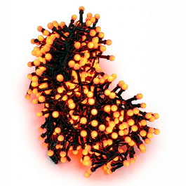 Basics Guirnalda berry bulb multifunción para exterior, luz roja, 500 leds, 10 m
