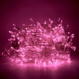 Basics Guirnalda multifunción 500 LEDs Rosa IP44