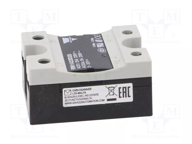 CARLO GAVAZZI RM1 Relé de semiconductor monofásico 25A 24-265VAC