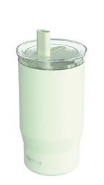 QUOKKA Termo de Acero Inoxidable 720 ml con Pajita - Color Verde Pastel Mist