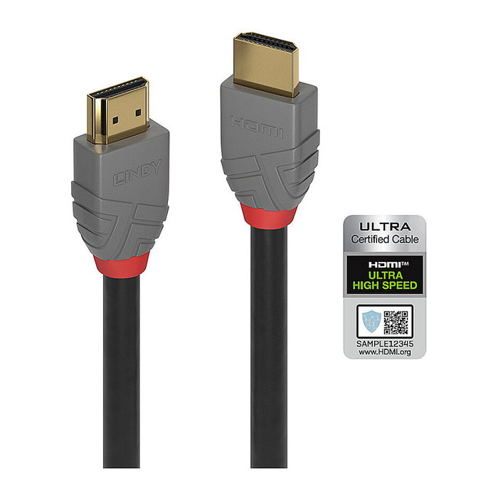 Lindy Cable HDMI Ultra High Speed Anthra Line 3m Negro Lindy Cable HDMI Ultra High Speed Anthra Line 3m Negro