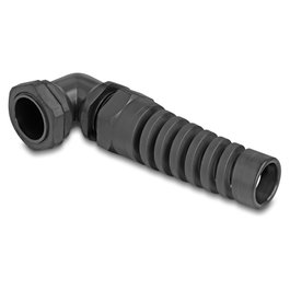 DeLOCK Prensaestopas con alivio de tensión 90° PG21 negro