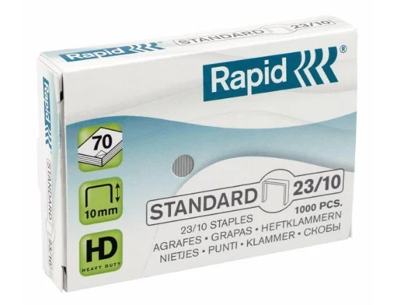 Rapid Grapas 23/10 Galvanizadas Caja de 1000