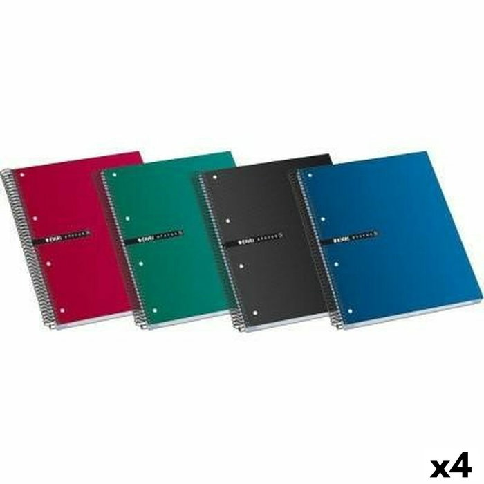 Enri Set de 4 Cuadernos Status Espiral Microperforado 160 Hojas A5+