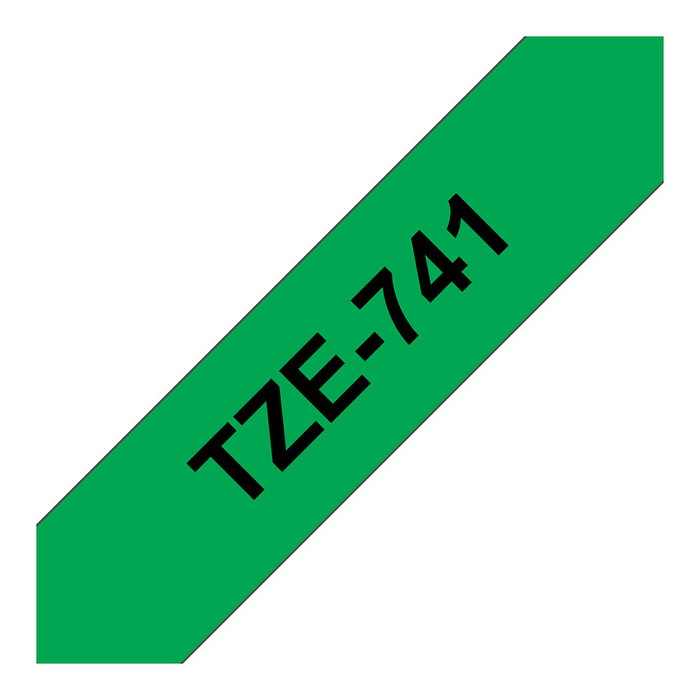 Brother TZe-741 Cinta laminada 18 mm x 8 m verde/negro Brother TZe-741 Cinta laminada 18 mm x 8 m verde/negro