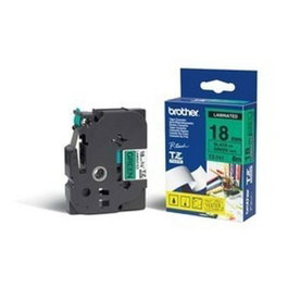 Brother TZe-741 Cinta laminada 18mm x 8m Verde/Negro