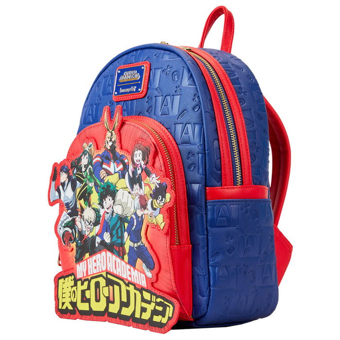 Loungefly Mochila My Hero Academia Group Debossed Logo Mini 22.5x26.2x11.2cm Piel Vegana Loungefly Mochila My Hero Academia Group Debossed Logo Mini 22.5x26.2x11.2cm Piel Vegana