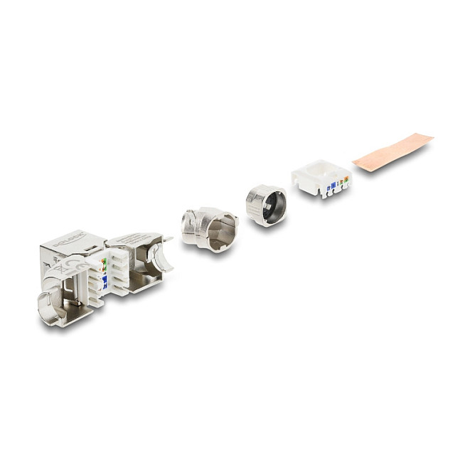 DeLOCK 90801 Módulo Keystone RJ45 Cat.6A blindado con ángulo de 45°