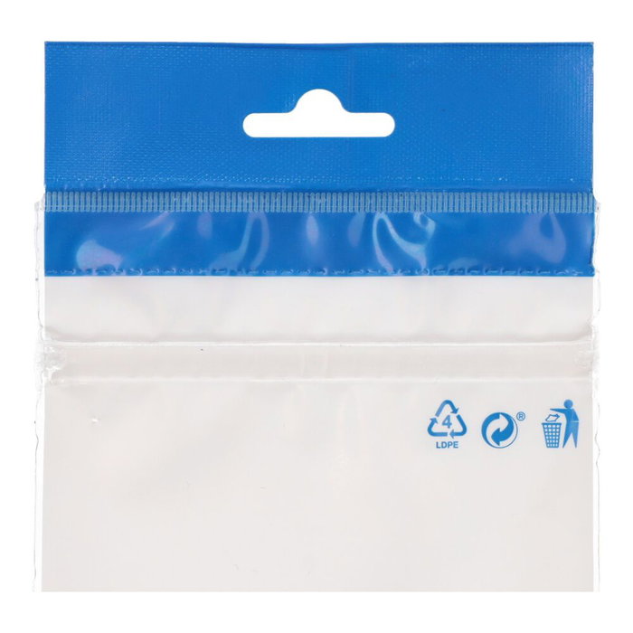 Edm Pack 25 Bolsas para Envasado con Cierre Zip Superior y Precintado Autoadhesivo Medida Útil 12 x 29 cm