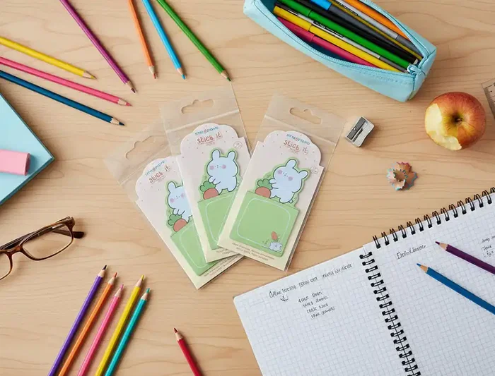 Imaginovo Bloc notas adhesivas Bunny verde 60x125 mm con soporte 20 hojas