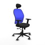 PIQUERAS Y CRESPO Silla de oficina Jorquera con mecanismo Sincro/Traslack, Azul y Negro
