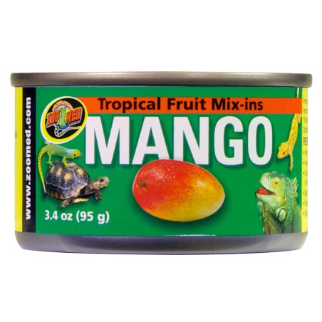 ZooMed Fruta Tropical Mango Papaya - Alimento para reptiles, lagartijas, tortugas, cangrejos ermitaños, geckos e iguanas