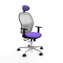 PIQUERAS Y CRESPO Silla de oficina Jorquera Lila y Blanca