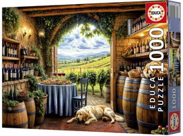 EDUCA BORRAS Puzzle 1000 Piezas Perros en Bodega de Vinos