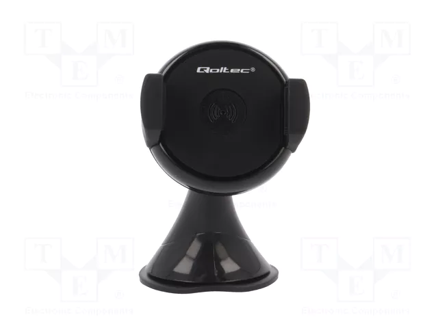 QOLTEC Soporte para Teléfono con Cargador de Inducción para Vidrio