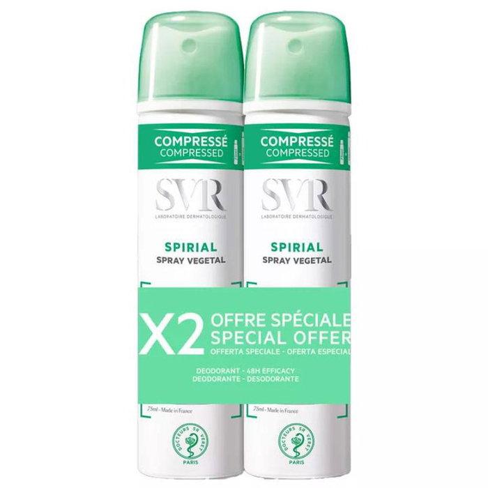 Svr Spirial Deo Spray Vegetal 2x75ml Desodorante Svr Spirial Deo Spray Vegetal 2x75ml Desodorante
