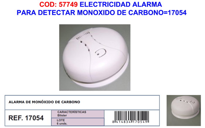 FINSTOCK Alarma de monóxido de carbono FINSTOCK Alarma de monóxido de carbono