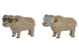 DKD Home Decor Figura de Vaca en Resina (Surtido de 2 Unidades)