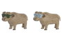 DKD Home Decor Figura de Vaca en Resina (Surtido de 2 Unidades)