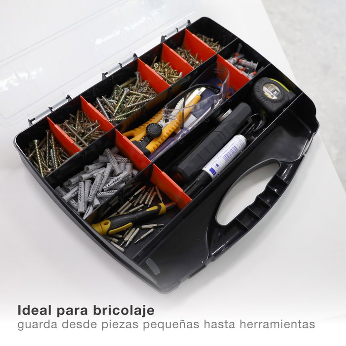 Hantums Caja organizadora de herramientas con 22 compartimentos Hantums Caja organizadora de herramientas con 22 compartimentos