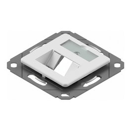 Easylan Modulaufnahme fixLink, 1xKS con Zentralplatte en color RAL 9010 - Pieza de montaje para modular
