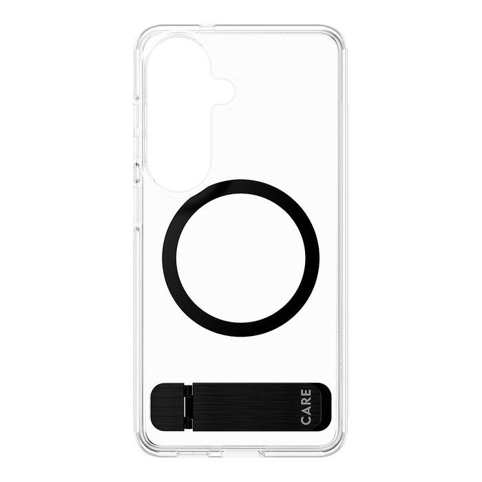 PanzerGlass CARE Urban Explorer Case Transparente con Soporte y Carga Qi para Samsung Galaxy S26 - Funda Protectora Antiamarilleamiento TPU
