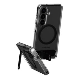 PanzerGlass CARE Urban Explorer Case Transparente con Soporte y Carga Qi para Samsung Galaxy S26 - Funda Protectora Antiamarilleamiento TPU