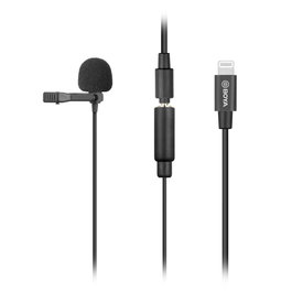 Boya BY-M2 Micrófono de solapa omnidireccional con conector Lightning