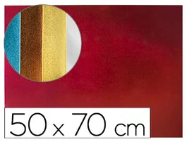 Liderpapel Goma eva 50x70 cm espesor 2 mm metalizada rojo