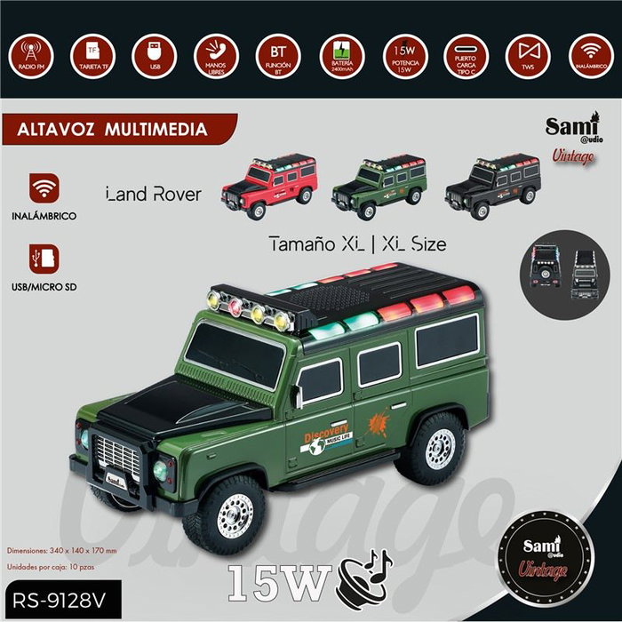 SAMI Altavoz Sami Vintage L.Rover verde 15W
